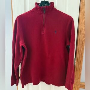 Polo Ralph Lauren | Size Large | Mens Red Quarter Zip Up Sweater 100% Cotton